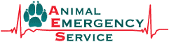 A logo of Animal Emergency Service